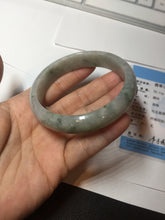 Load image into Gallery viewer, 59mm Certified Type A 100% Natural green gray Jadeite Jade bangle BN17-7070