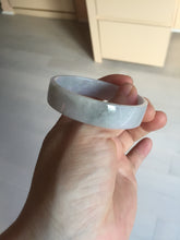 Load image into Gallery viewer, 51mm Certified Type A 100% Natural light purple/white square Jadeite Jade bangle BN94-2711