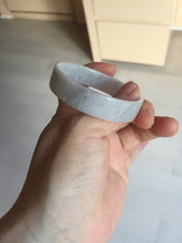 Load image into Gallery viewer, 51mm Certified Type A 100% Natural light purple/white square Jadeite Jade bangle BN94-2711