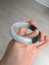 Load image into Gallery viewer, 53.4mm Certified Type A 100% Natural light purple/dark green jadeite Jade bangle BM60
