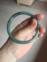 Load image into Gallery viewer, 59.2mm Certified Type A 100% Natural dark green/blue/gray/black slim round cut Guatemala Jadeite bangle GL36-18-3811