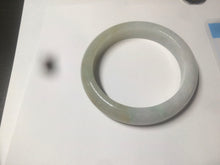 Load image into Gallery viewer, 55.9mm Certified Type A 100% Natural white/green/yellow early spring morning color Jadeite Jade bangle A105-5066
