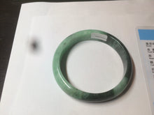 Load image into Gallery viewer, 56.6mm Certified Type A 100% Natural dark green/sunny green Jadeite Jade bangle K104-2840
