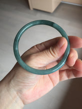 Load image into Gallery viewer, 59.2mm Certified Type A 100% Natural dark green/blue/gray/black slim round cut Guatemala Jadeite bangle GL36-18-3811