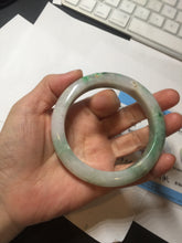 Load image into Gallery viewer, 60.5mm certified Type A 100% Natural light green sunny green light purple Jadeite Jade bangle BK140-5278