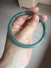 Load image into Gallery viewer, 59.2mm Certified Type A 100% Natural dark green/blue/gray/black slim round cut Guatemala Jadeite bangle GL36-18-3811