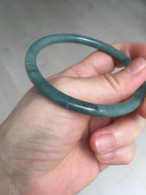 Load image into Gallery viewer, 59.2mm Certified Type A 100% Natural dark green/blue/gray/black slim round cut Guatemala Jadeite bangle GL36-18-3811