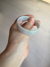 Load image into Gallery viewer, 51mm Certified Type A 100% Natural light purple/white square Jadeite Jade bangle BN95-2713