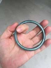 Load image into Gallery viewer, 59.2mm Certified Type A 100% Natural dark green/blue/gray/black slim round cut Guatemala Jadeite bangle GL36-18-3811