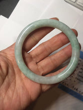 Load image into Gallery viewer, 56.5mm certified 100% natural type A white/sunny green round cut jadeite jade bangle AU36-9818