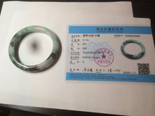 Load image into Gallery viewer, 56.3mm certified 100% natural Type A dark green/sunny green  jadeite jade bangle K106-2835