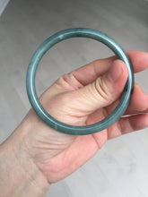 Load image into Gallery viewer, 59.2mm Certified Type A 100% Natural dark green/blue/gray/black slim round cut Guatemala Jadeite bangle GL36-18-3811