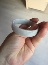 Load image into Gallery viewer, 51mm Certified Type A 100% Natural light purple/white square Jadeite Jade bangle BN95-2713