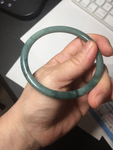 Load image into Gallery viewer, 59.2mm Certified Type A 100% Natural dark green/blue/gray/black slim round cut Guatemala Jadeite bangle GL36-18-3811