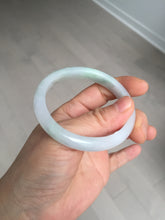 Load image into Gallery viewer, 51mm certified Type A 100% Natural green/purple/white oval Jadeite Jade bangle BM59-0262