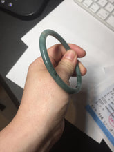 Load image into Gallery viewer, 59.2mm Certified Type A 100% Natural dark green/blue/gray/black slim round cut Guatemala Jadeite bangle GL36-18-3811