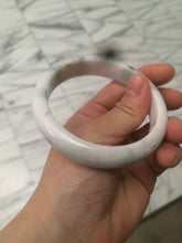 Load image into Gallery viewer, 59.6mm Certificated Type A 100% Natural White green red purplewith green floating flowers Jadeite Jade bangle G110-9546