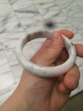 Load image into Gallery viewer, 59.6mm Certificated Type A 100% Natural White green red purplewith green floating flowers Jadeite Jade bangle G110-9546