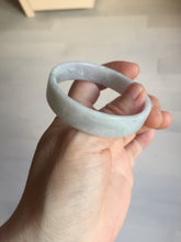 Load image into Gallery viewer, 51mm Certified Type A 100% Natural light purple/white square Jadeite Jade bangle BN96-2709