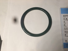 Load image into Gallery viewer, 57mm Certified Type A 100% Natural dark green/blue/gray round cut Guatemala Jadeite jade bangle BG41-2460