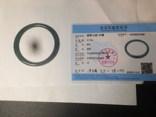 Load image into Gallery viewer, 57mm Certified Type A 100% Natural dark green/blue/gray round cut Guatemala Jadeite jade bangle BG41-2460