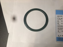 Load image into Gallery viewer, 57mm Certified Type A 100% Natural dark green/blue/gray round cut Guatemala Jadeite jade bangle BG41-2460