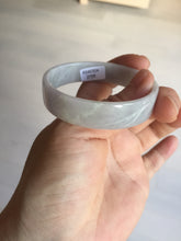 Load image into Gallery viewer, 51mm Certified Type A 100% Natural light purple/white square Jadeite Jade bangle BN96-2709