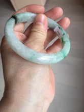 Load image into Gallery viewer, 57mm Certificated sunny green/dark green/white jadeite jade bangle BK119-8242