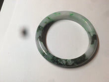 Load image into Gallery viewer, 56.3mm certified 100% natural Type A dark green/sunny green  jadeite jade bangle K106-2835