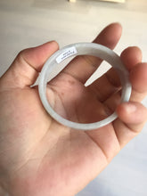 Load image into Gallery viewer, 51mm Certified Type A 100% Natural light purple/white square Jadeite Jade bangle BN96-2709