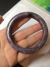 Load image into Gallery viewer, 60mm 100% natural purple/dark blue/brown/white purple mica + Tourmaline bangle SY34