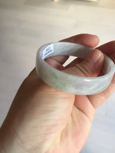 Load image into Gallery viewer, 51mm Certified Type A 100% Natural light purple/white square Jadeite Jade bangle BN96-2709