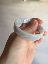 Load image into Gallery viewer, 51mm Certified Type A 100% Natural light purple/white square Jadeite Jade bangle BN96-2709