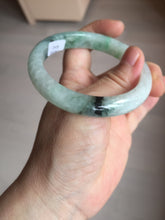 Load image into Gallery viewer, 57mm Certificated sunny green/dark green/white jadeite jade bangle BK119-8242