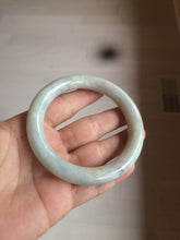 Load image into Gallery viewer, 56.8mm certified 100% natural type A light green/purple/yellow chubby round cut jadeite jade bangle D123-8923