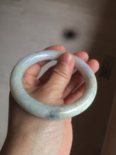 Load image into Gallery viewer, 56.8mm certified 100% natural type A light green/purple/yellow chubby round cut jadeite jade bangle D123-8923