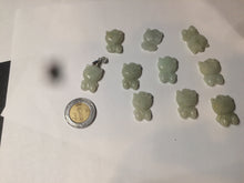 Load image into Gallery viewer, Type A 100% Natural light green jadeite jade cat kitty pendant BG43