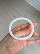 Load image into Gallery viewer, 52mm certified Type A 100% Natural green/purple/white oval Jadeite Jade bangle BM58-0261