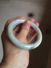 Load image into Gallery viewer, 56.8mm certified 100% natural type A light green/purple/yellow chubby round cut jadeite jade bangle D123-8923