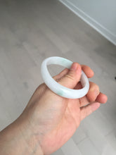 Load image into Gallery viewer, 52mm certified Type A 100% Natural green/white oval Jadeite Jade bangle BM60-0287