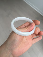 Load image into Gallery viewer, 52mm certified Type A 100% Natural green/white oval Jadeite Jade bangle BM60-0287
