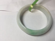 Load image into Gallery viewer, 56mm Certified Type A 100% Natural sunny green/white(白底青) Jadeite Jade bangle G71-1309