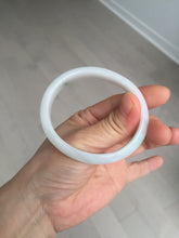 Load image into Gallery viewer, 52mm certified Type A 100% Natural green/white oval Jadeite Jade bangle BM60-0287