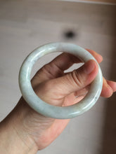 Load image into Gallery viewer, 56.8mm certified 100% natural type A light green/purple/yellow chubby round cut jadeite jade bangle D123-8923