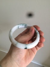 Load image into Gallery viewer, 59.4mm Certificated Type A 100% Natural White green red purple(FU LU SHOU) with green floating flowers Jadeite Jade bangle G110-9544