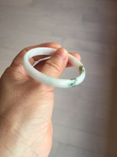 Load image into Gallery viewer, 50.2mm Certified Type A 100% Natural white with floating flowers/purple Jadeite Jade bangle BL92-4677