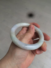 Load image into Gallery viewer, 56.8mm certified 100% natural type A light green/purple/yellow chubby round cut jadeite jade bangle D123-8923