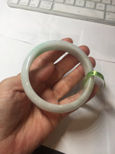 Load image into Gallery viewer, 56mm Certified Type A 100% Natural sunny green/white(白底青) Jadeite Jade bangle G71-1309