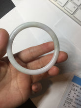 Load image into Gallery viewer, 54.5mm Certified type A 100% Natural light green white purple slim round cut Jadeite bangle BN20-9106