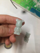 Load image into Gallery viewer, Type A 100% Natural light green jadeite jade cute baby bear pendant BG44